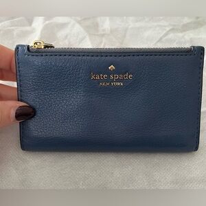 NWOT Kate Spade Navy Blue Small Slim Bifold Wallet
